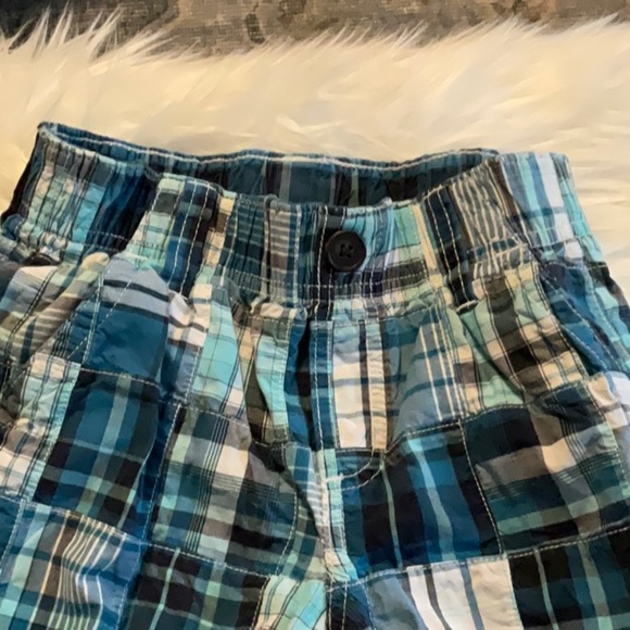 Gymboree Blue and White Madras Plaid Shorts - Picture 2 of 4